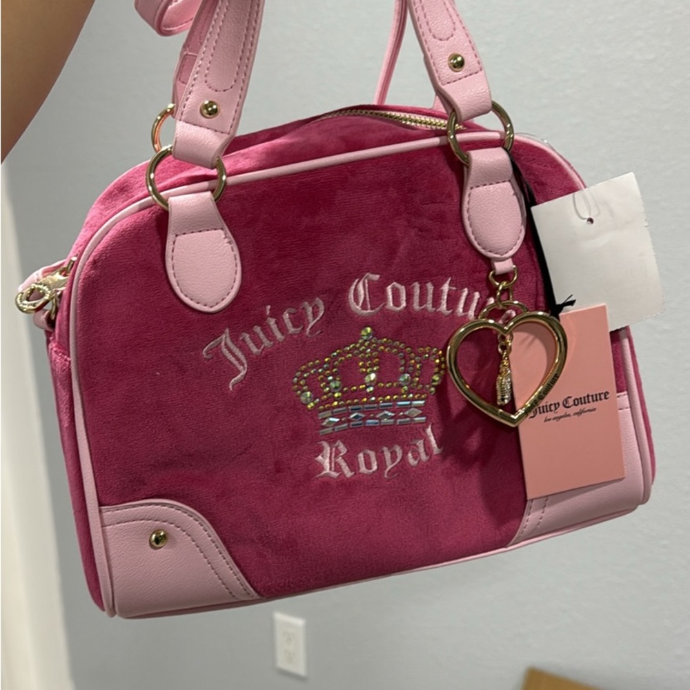 Juicy Couture Kingdom Bowler Pink with Heart Charm: BRAND NEW